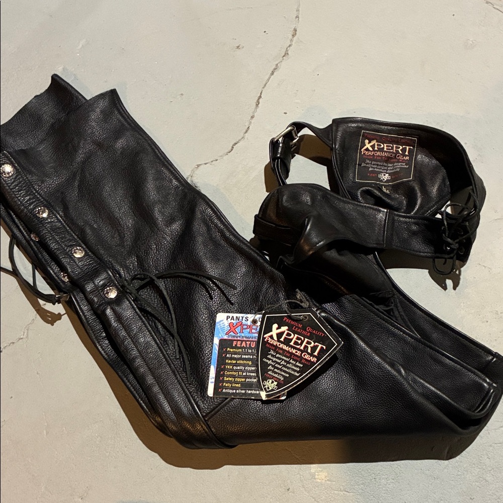 Black Leather Men Pants